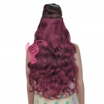 Extensie de par cu 5 Clips On delux dubla ondulata de 60 cm, Plum Brown 9294118 Extensie de par cu 5 Clips On delux dubla ondulata de 60 cm, Plum Brown 9294118